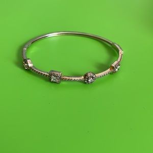 Sterling Silver and CZ Bangle Bracelet
